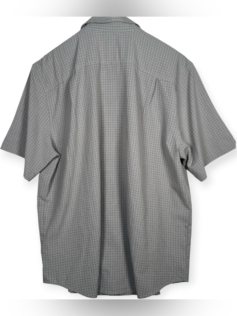 Orvis Shirt Men’s XL Gray Plaid Short Sleeve Button Up UPF 30 Quick-Dry - Picture 2 of 5
